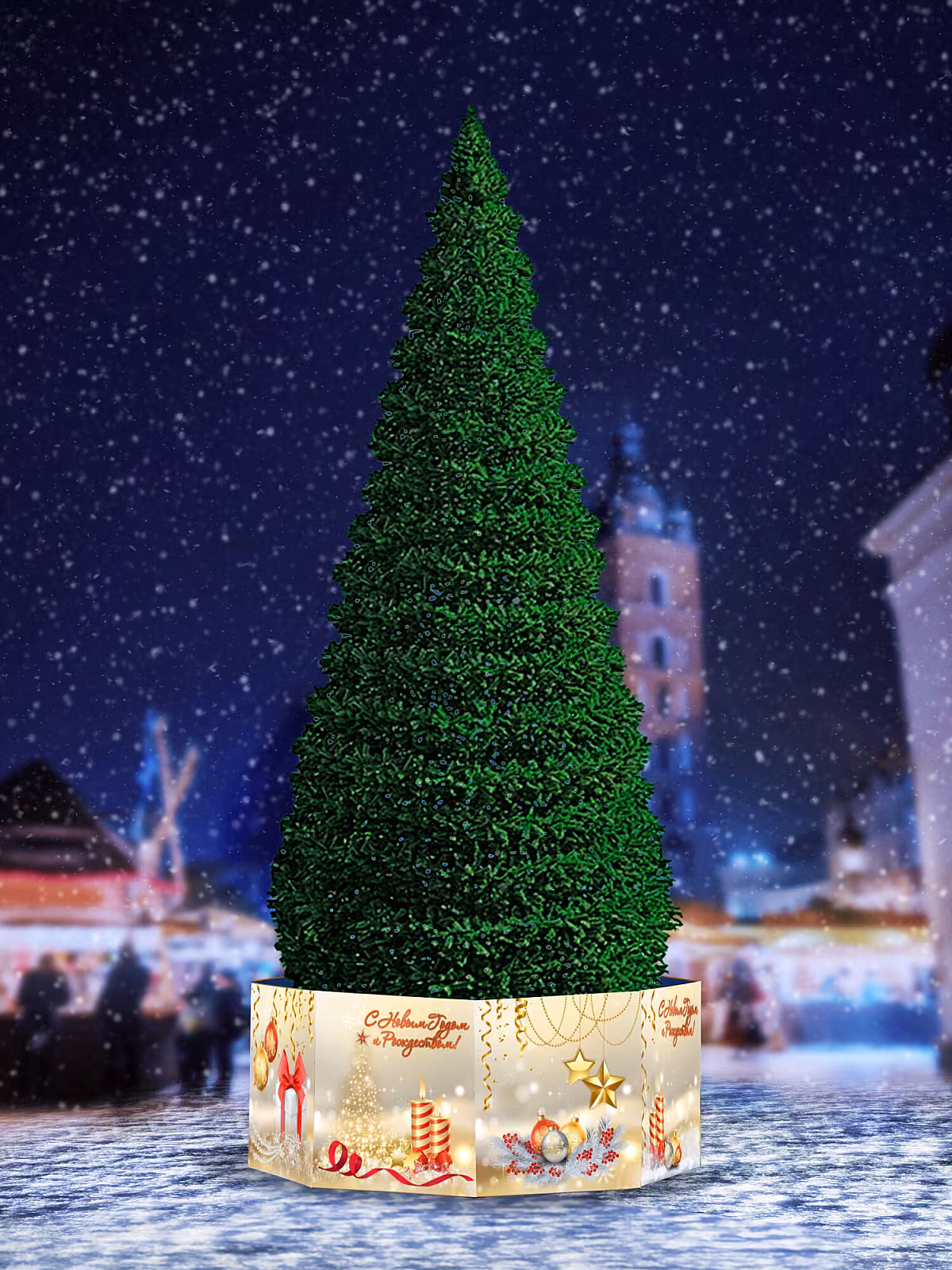 Комплект ограждений для каркасной ели, Шампань