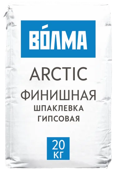 VOLMA Смесь сухая шпаклевочная на гипсовом вяжущем "ВОЛМА-Arctic", 20 кг