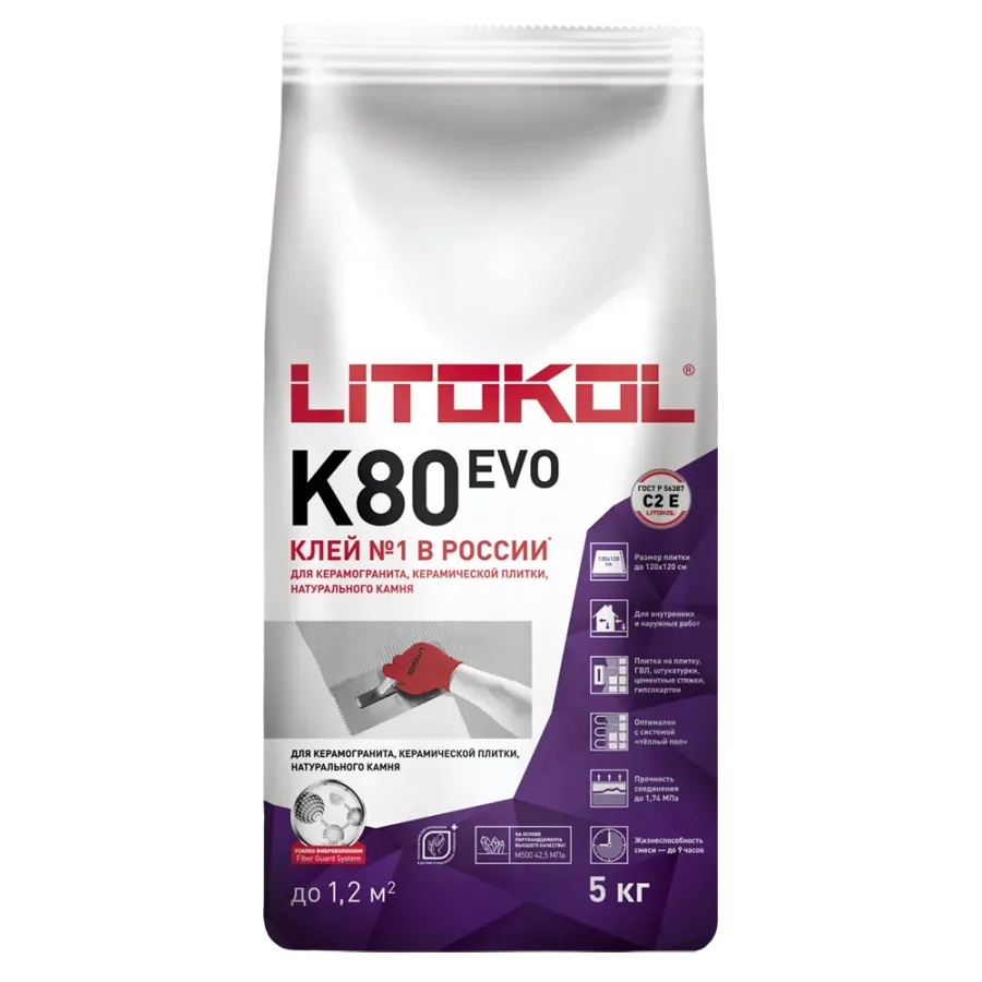 Litokol Клей фиброармированный LITOFLEX K80 (LITOKOL К80)