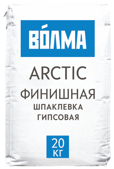 VOLMA Смесь сухая шпаклевочная на гипсовом вяжущем "ВОЛМА-Arctic", 20 кг