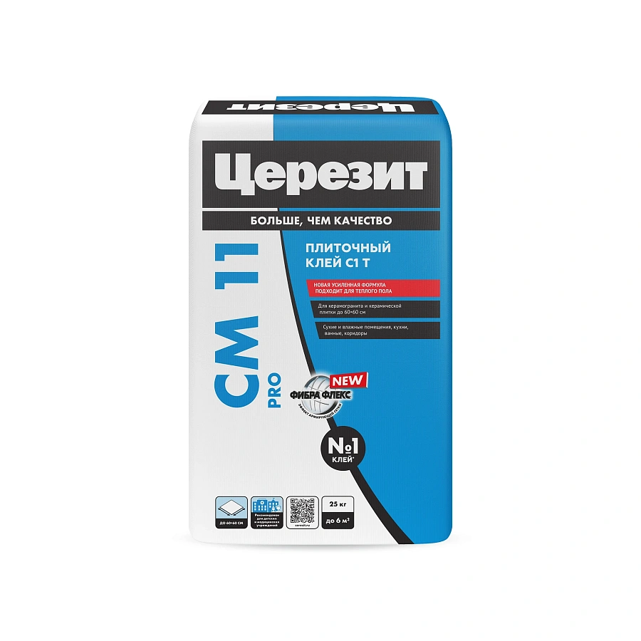 Ceresit CM 11 PRO Клей для керамогранита и керамической плитки для пола и стен, класс C1 T