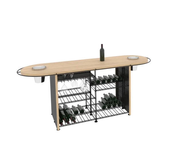 COMPTOIR-DE-DEGUSTATION-2-MODULES-CONFIGURATION-DE-BASE-AVEC-BOUTEILLES-600x554