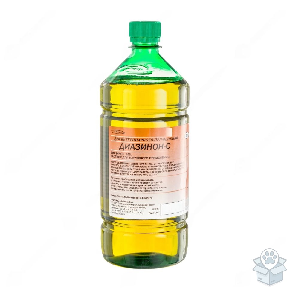 Фокс и Ко: Диазинон-С, для КРС, овец, свиней, лошадей, оленей, пушных зверей, 1 л