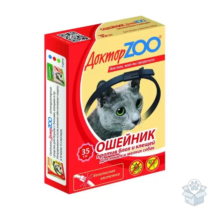 ДокторZoo: ошейник от блох, для кошек и мелких пород собак, 35 см
