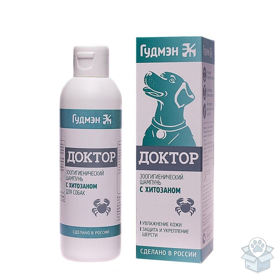 Гудмэн: Зоогигиенический шампунь "Доктор" с хитозаном, для собак, 200 мл