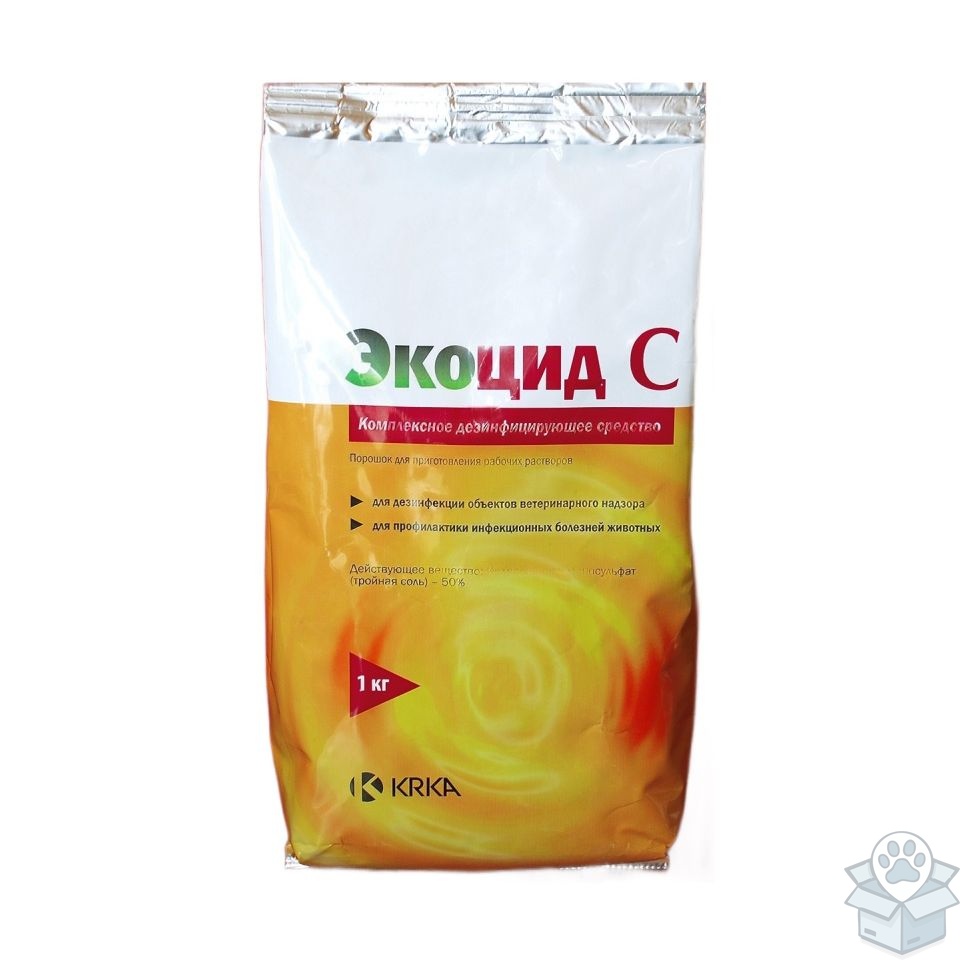 КРКА: Экоцид С, дезинфицирующее средство, 1 кг
