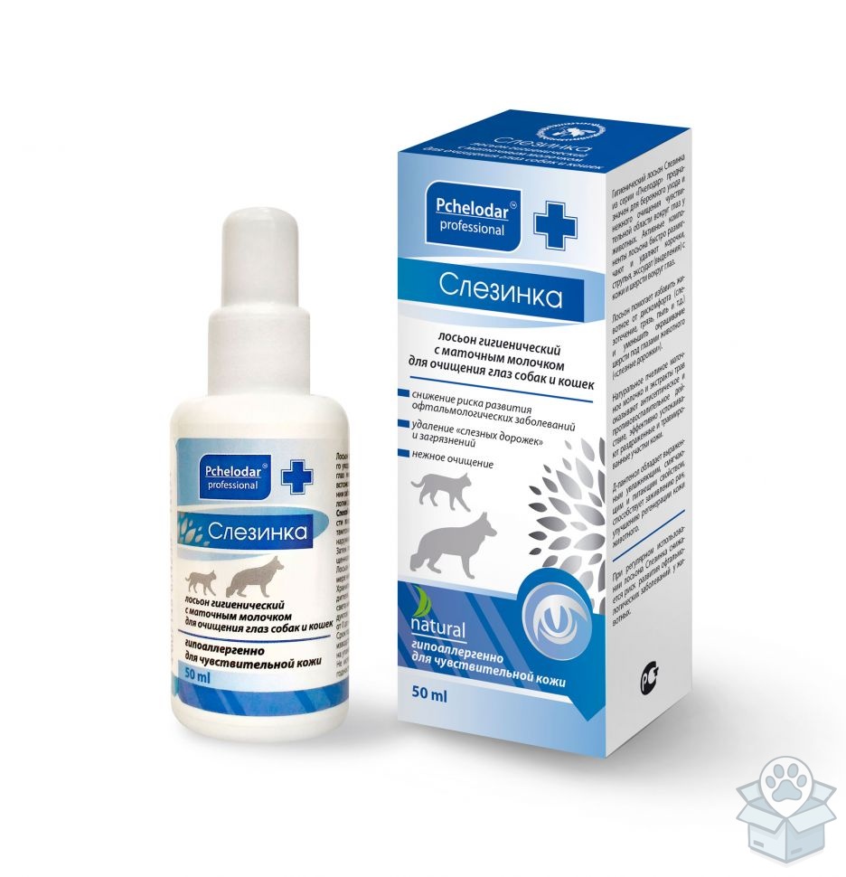 Агробиоснаб: Пчелодар, Слезинка, гигиенический лосьон для собак и кошек, 50 мл