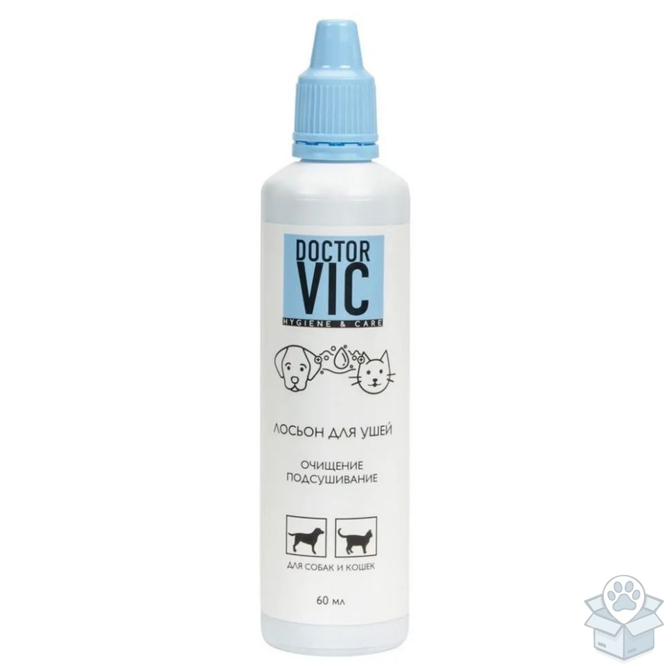ВИК: Лосьон для ушей, для собак и кошек "Очищение и подсушивание", 60 мл