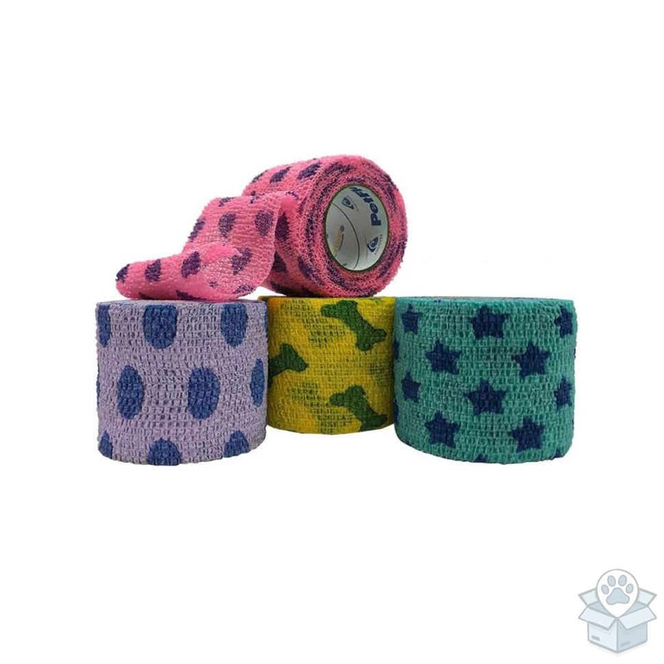 Andover: PetFlex бандаж "лапы" 5 см х 4,5 м, мультицвет