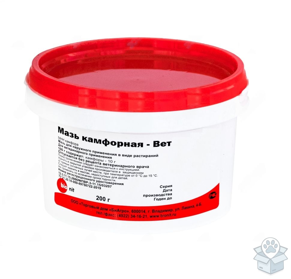 Bionit: Мазь камфорная-Вет 10 %, 200 гр