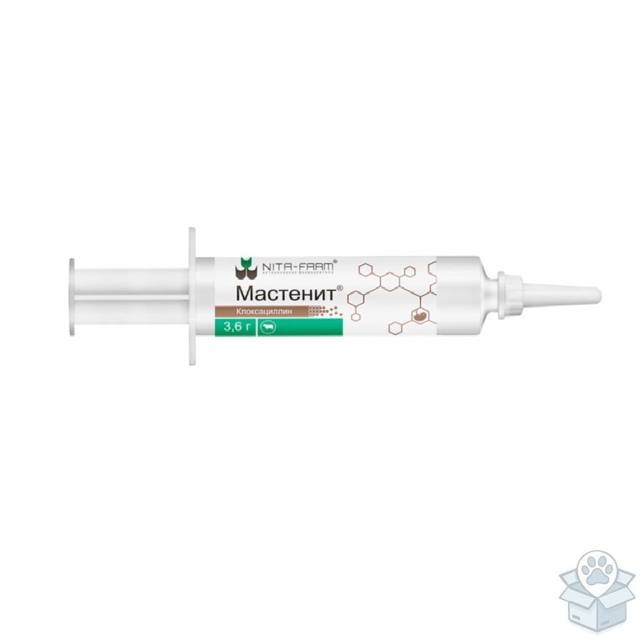 Nita farm: Мастенит, для лечения мастита коров перед переводом в сухостойный период, шприц 3,6 г