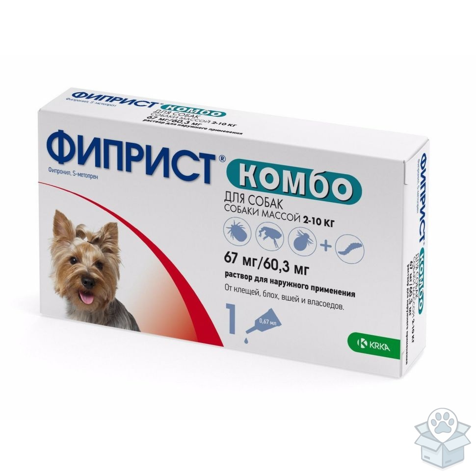 КРКА: Фиприст Комбо для собак 2-10 кг, 1 пипетка