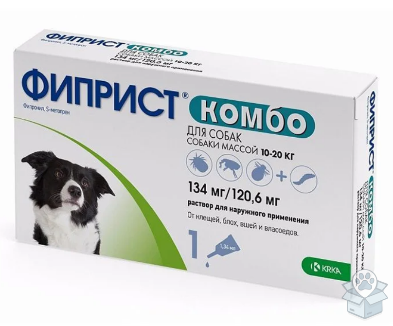 КРКА: Фиприст Комбо для собак 10-20 кг, 1 пипетка