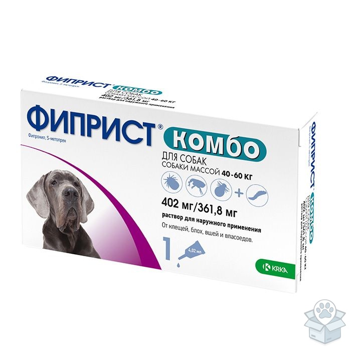 КРКА: Фиприст Комбо для собак более 40 кг, 1 пипетка
