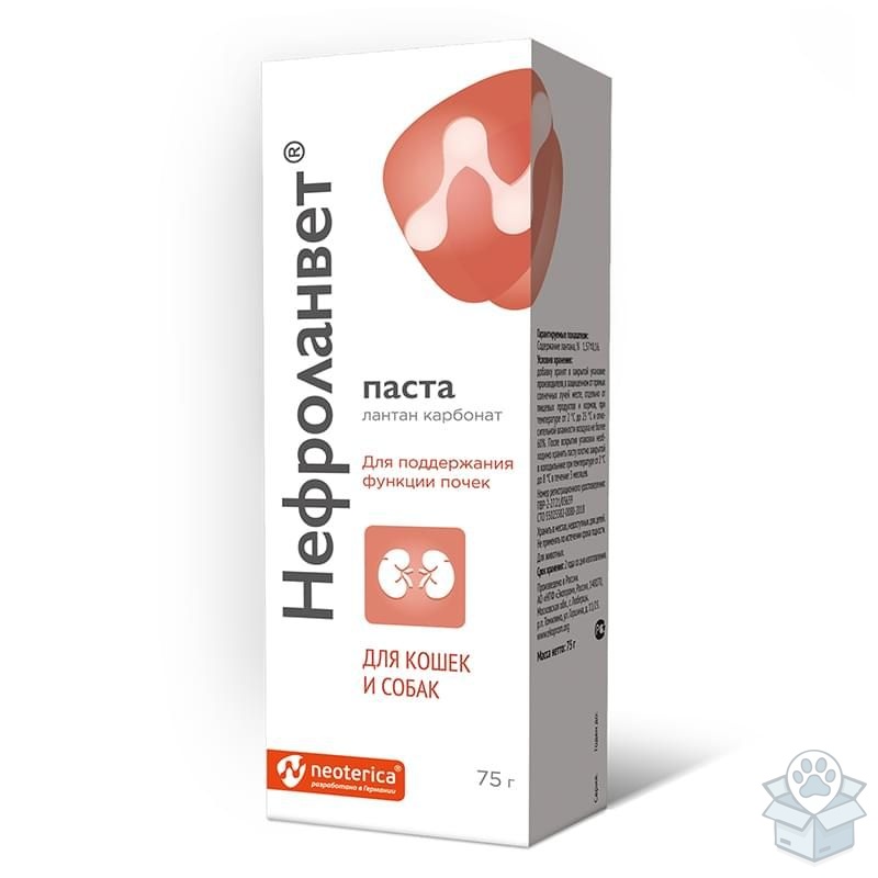 Экопром: Нефроланвет, паста для кошек и собак, 75 мл