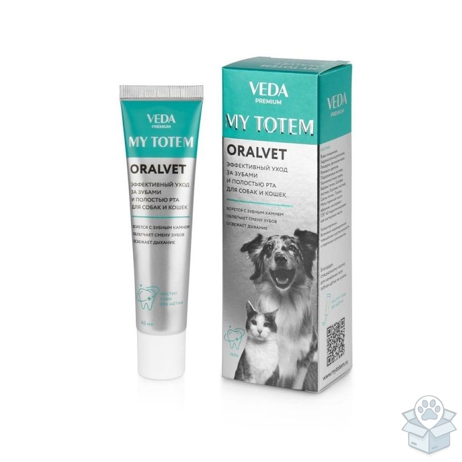 Veda: MY TOTEM ORALVET гель для зубов и полости рта, для собак и кошек, 40 мл