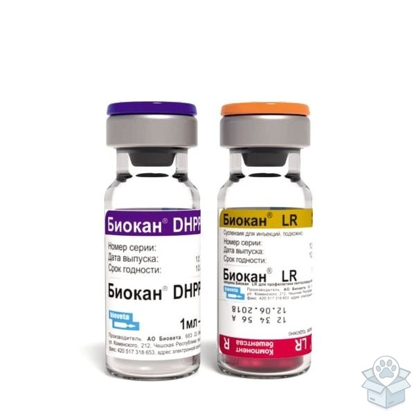 Bioveta: Вакцина Биокан DHPPi+LR для собак, 1 доза