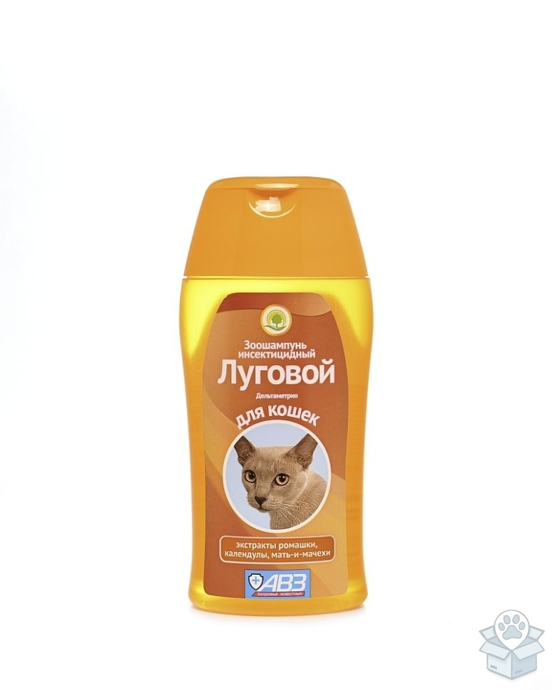 АВЗ: "Луговой" шампунь от блох и клещей для кошек, 180 мл