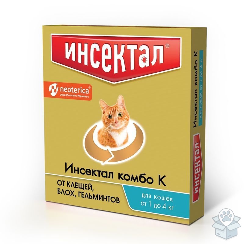 Экопром: Инсектал Комбо, капли для кошек 1-4 кг