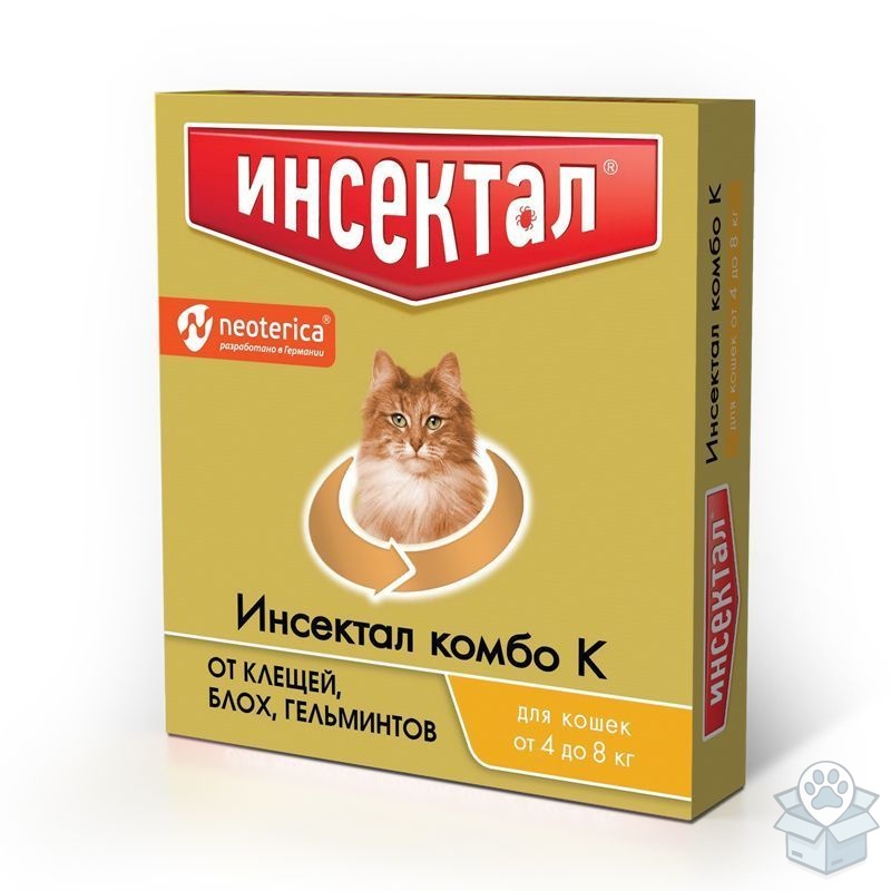 Экопром: Инсектал Комбо, капли для кошек 4-8 кг