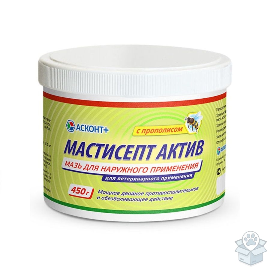 Асконт+: Мастисепт актив, с прополисом, мазь для наружного применения, 450 гр.