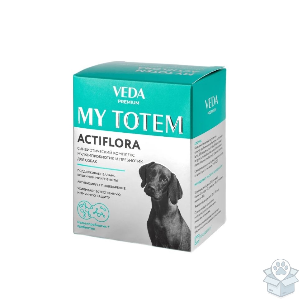 Веда: MY TOTEM ACTIFLORA Синбиотический комплекс для собак, 10 саше/уп