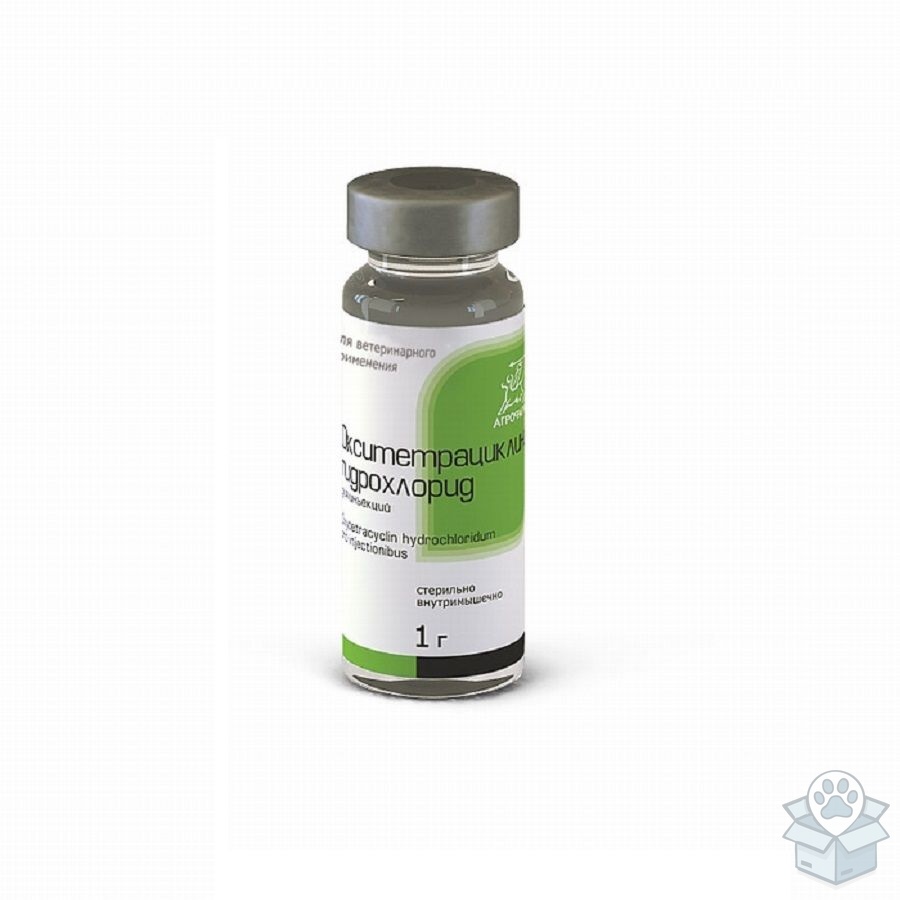 Агрофарм: Окситетрациклина гидрохлорид для инъекций, 1 гр.