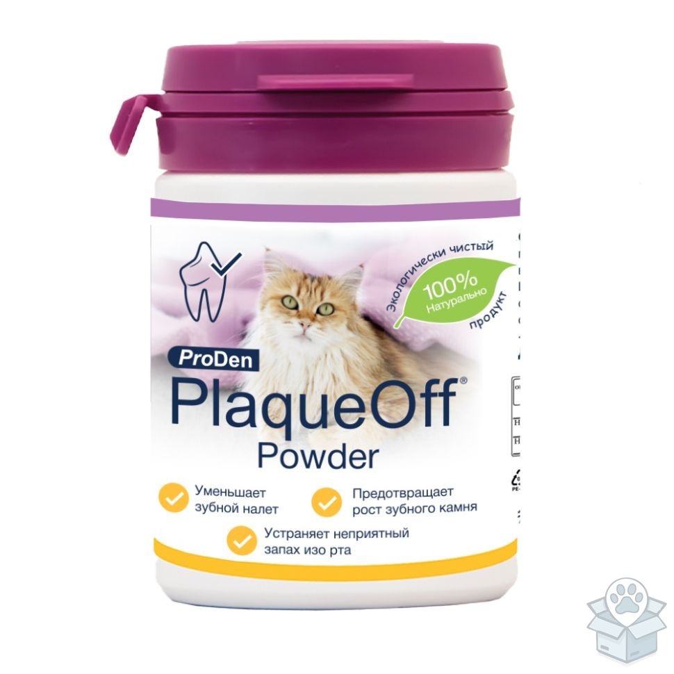 ProDen: PlaqueOff средство для профилактики зубного камня, для кошек, 40 гр