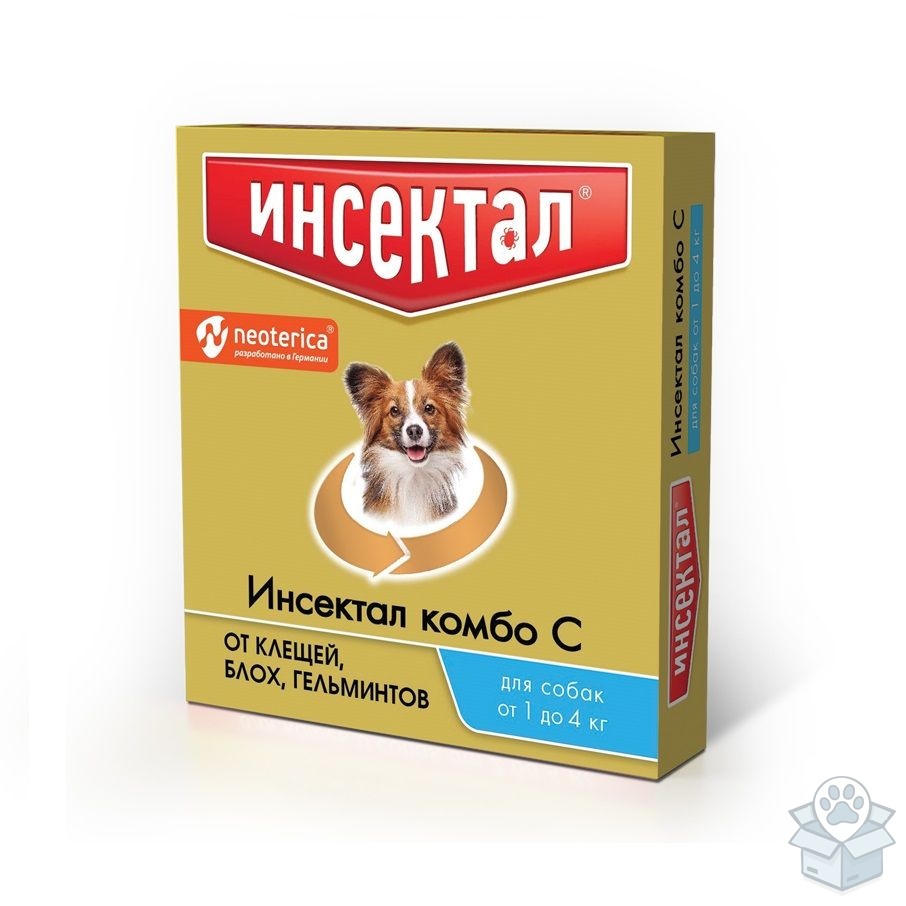 Экопром: Инсектал Комбо, капли для собак 1-4 кг