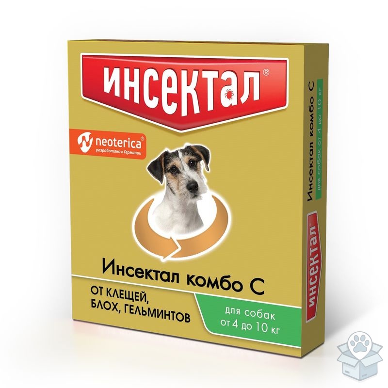 Экопром: Инсектал Комбо, капли для собак 4-10 кг