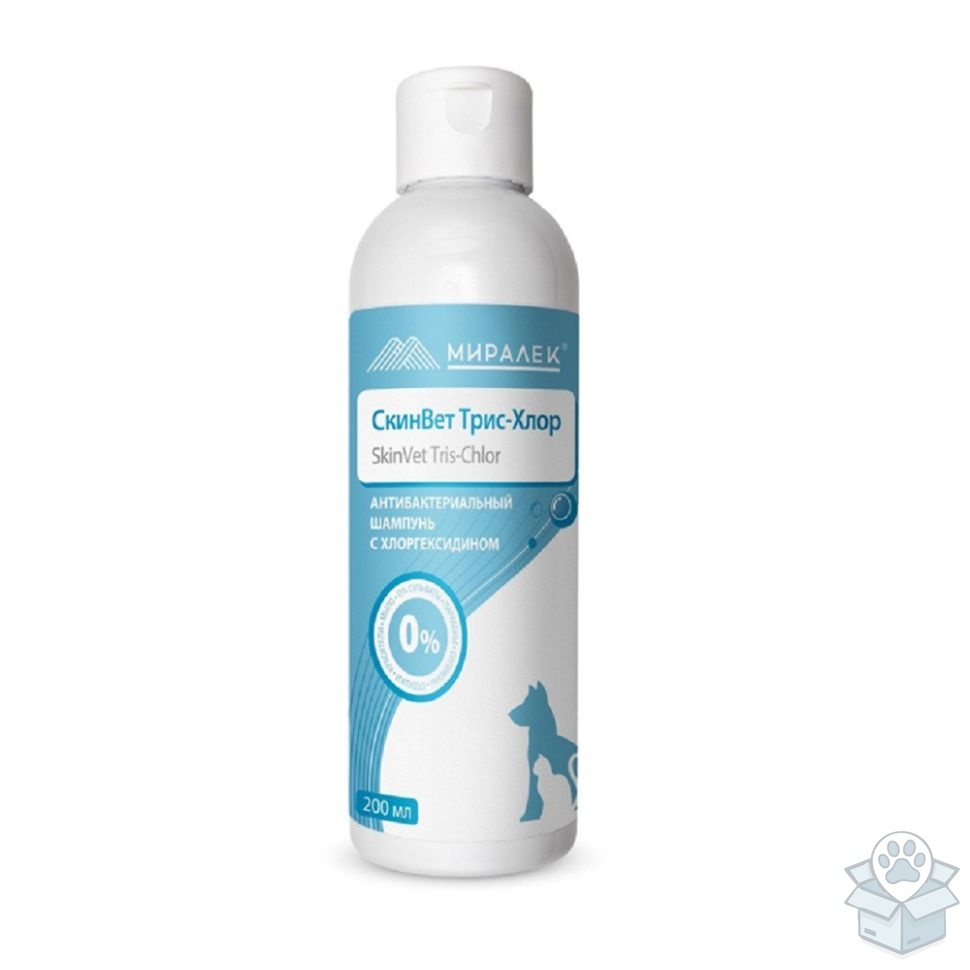 Миралек: Шампунь антибактериальный СкинВет Трис-Хлор, 200 мл