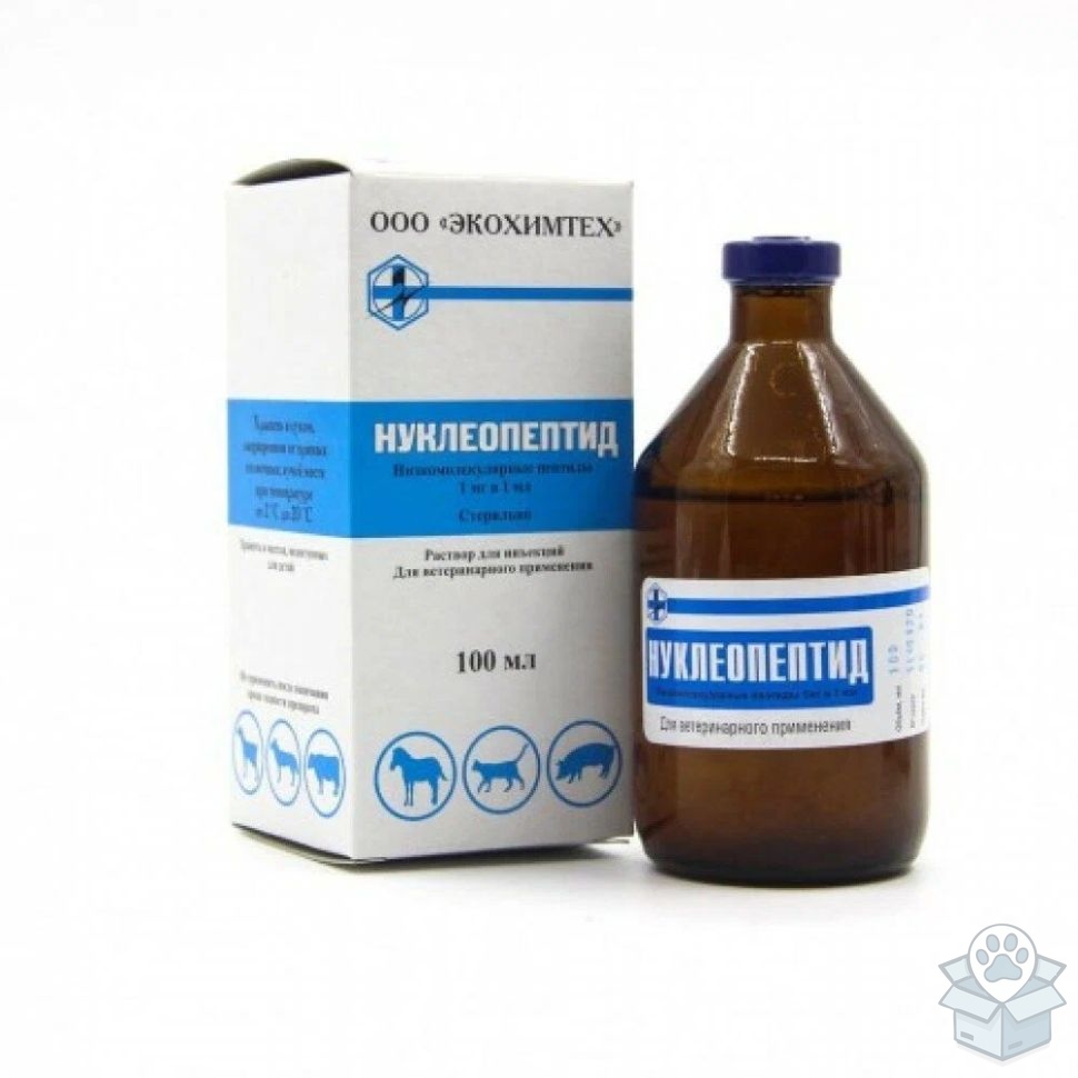 Экохимтех: Нуклеопептид, низкомолекулярные пептиды 1 мг в 1 мл, стерильно, раствор для инъекций, 100 мл