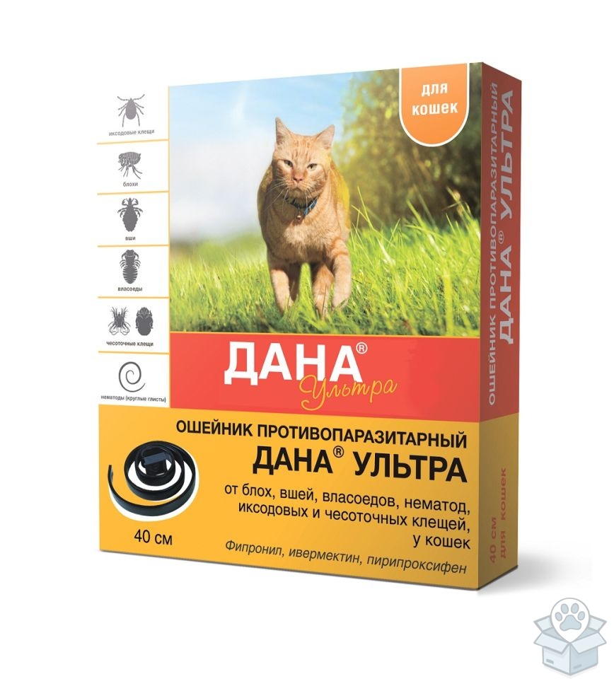 Апи-Сан: Дана, ошейник от блох и клещей для кошек, 40 см