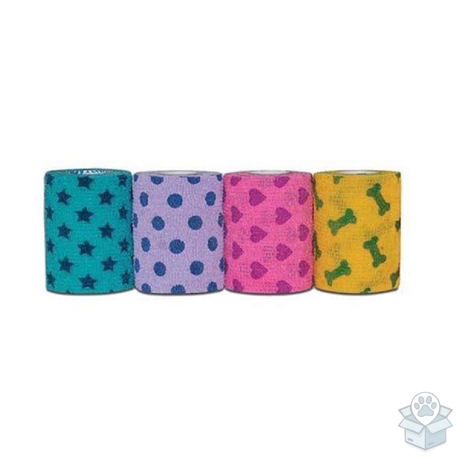 Andover: PetFlex бандаж "рисунки" 7,5 см х 4,5 м, мультицвета