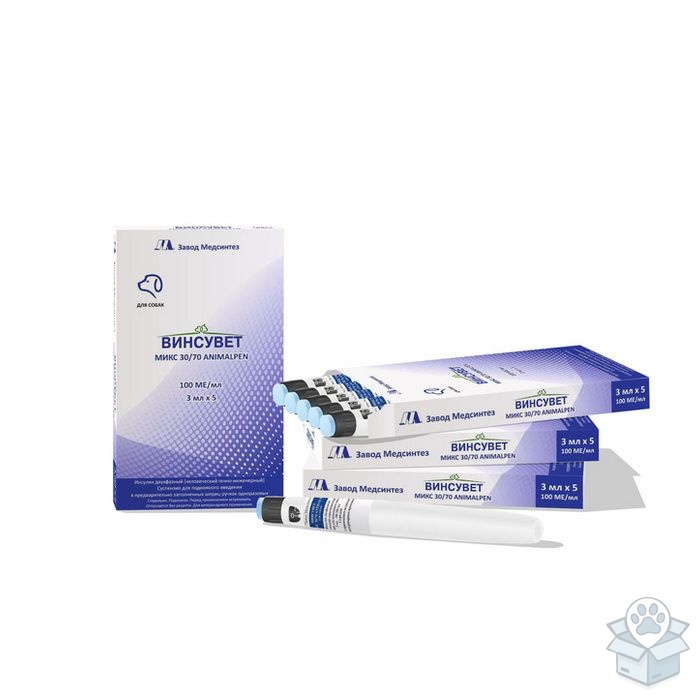 Винсувет: МИКС 30/70 ANIMALPEN для собак, 5 шприцов
