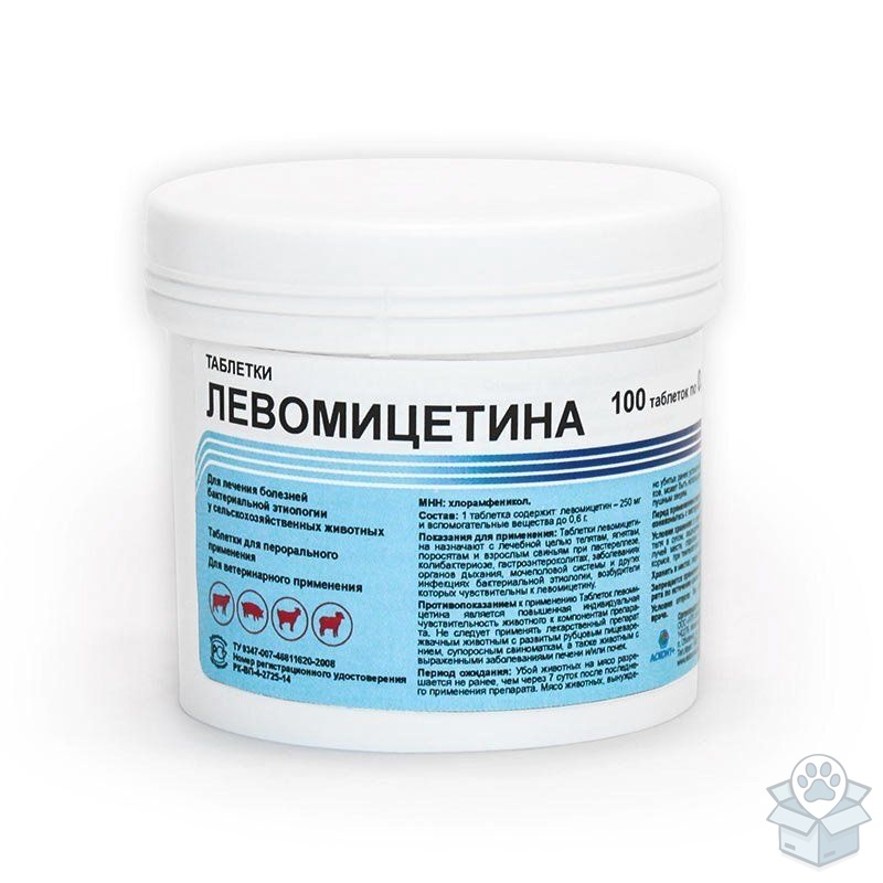 Левомицитин, 100 таблеток, 60 гр