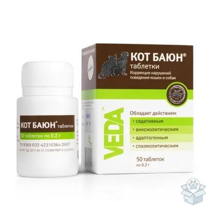Веда: Кот Баюн, таблетки, для кошек и собак, 50 табл./уп