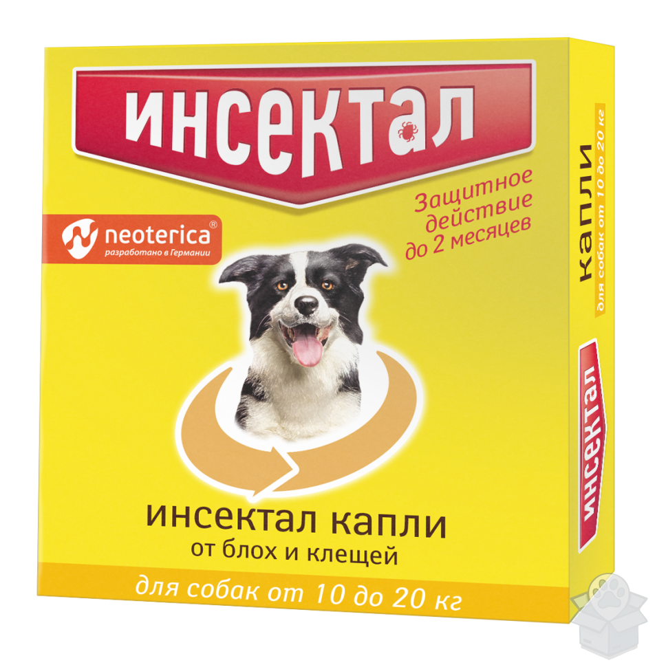 Экопром: Инсектал капли для собак 10-20 кг