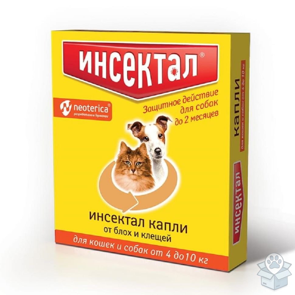 Экопром: Инсектал капли для собак 4-10 кг