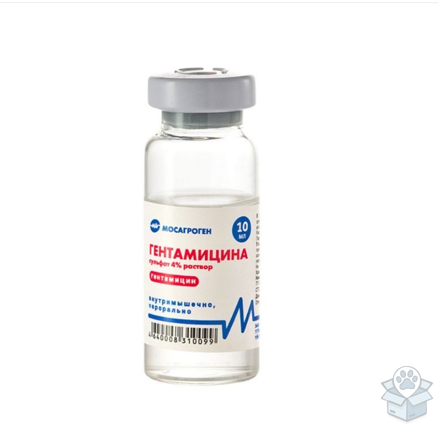 Мосагроген: Гентамицин 4 %, фл. 10 мл