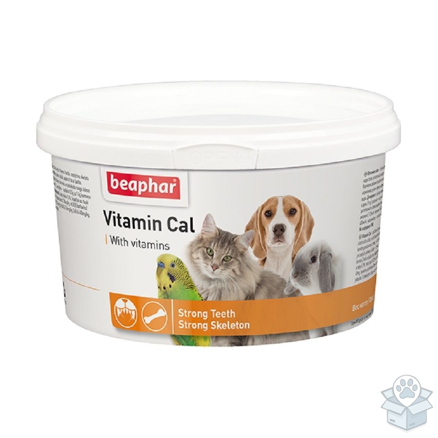 Beaphar: Vitamin Cal Кормовая добавка, для кошек, собак, грызунов и декоративных птиц, 250 гр