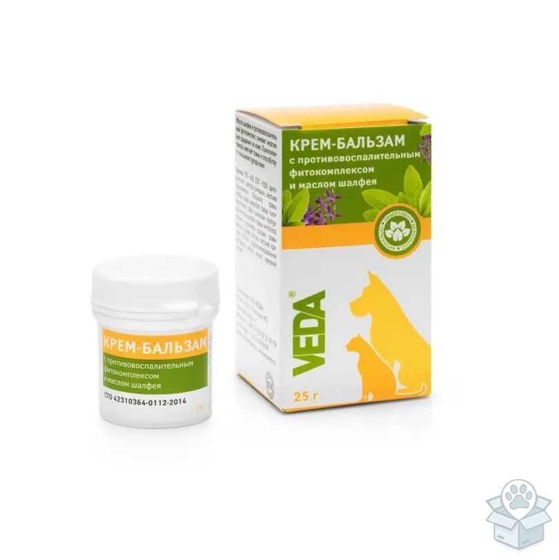 Веда: Фитоэлита, крем-бальзам с противовоспалительным фитокомплексом и маслом шалфея, 25 гр