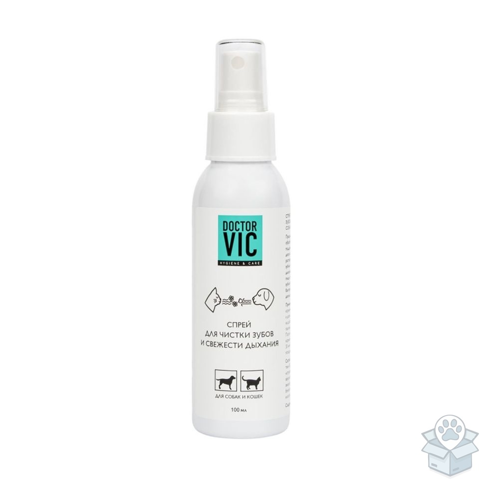 ВИК: DOCTOR VIC Спрей для чистки зубов и свежести дыхания, для собак и кошек, 100 мл
