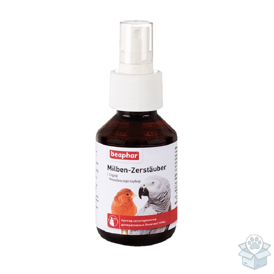 Beaphar: Спрей Milben-Zerstäuber против эктопаразитов, для декоративных птиц, 100 мл