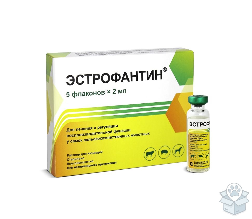 Асконт +: Эстрофантин для с/х животных, 5 фл./уп