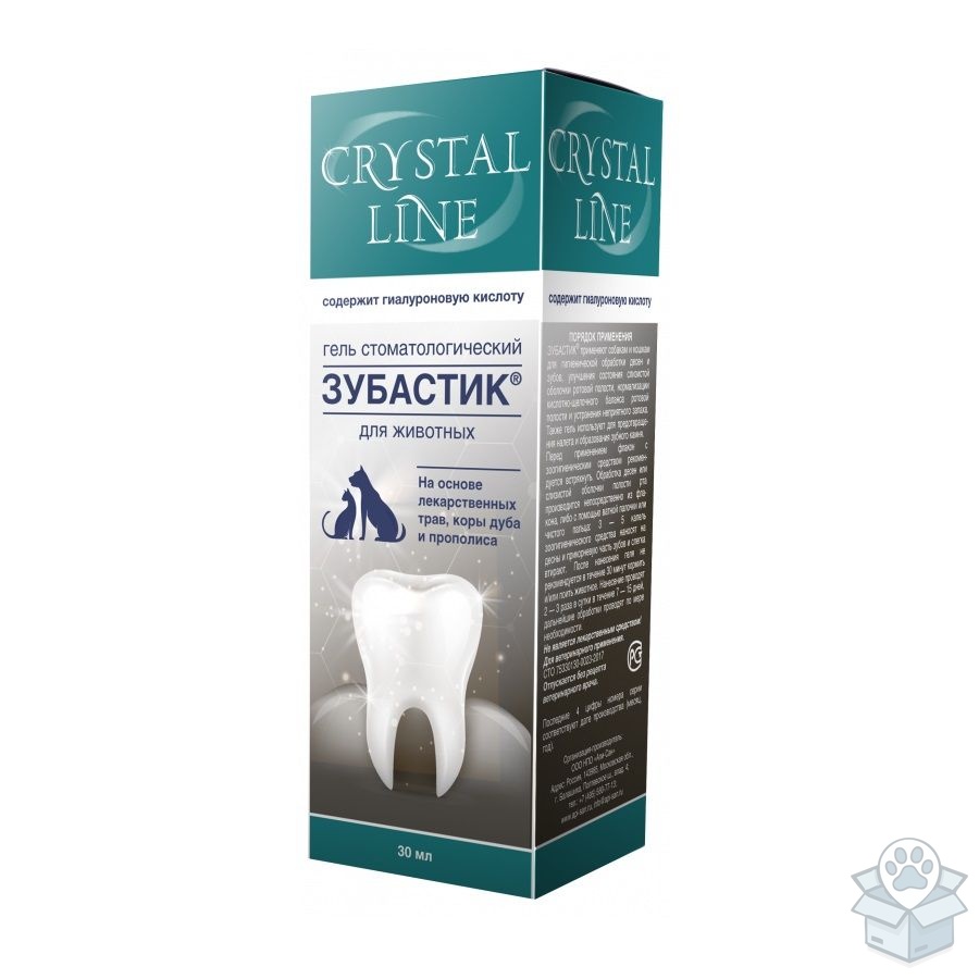 Apicenna: Crystal Line Гель стоматологический "Зубастик" для собак и кошек, 30 мл