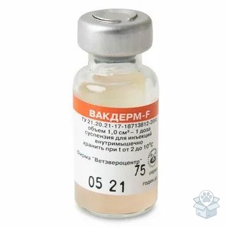 Вакдерм F, вакцина для кошек, 1 доза