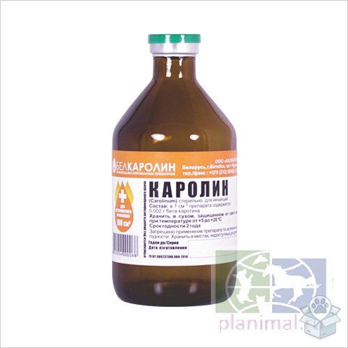 Белкаролин: Каролин, для инъекций, 100 мл