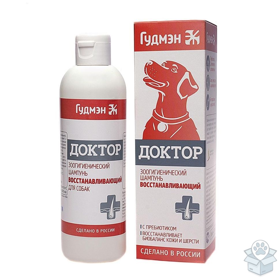 Гудмэн: Зоогигиенический шампунь "Доктор" восстанавливающий, с пребиотиком, для собак, 200 мл