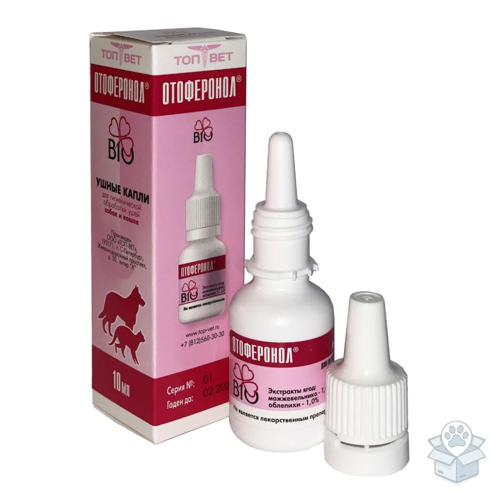 ТопВет: Отоферонол, капли ушные, 10 мл